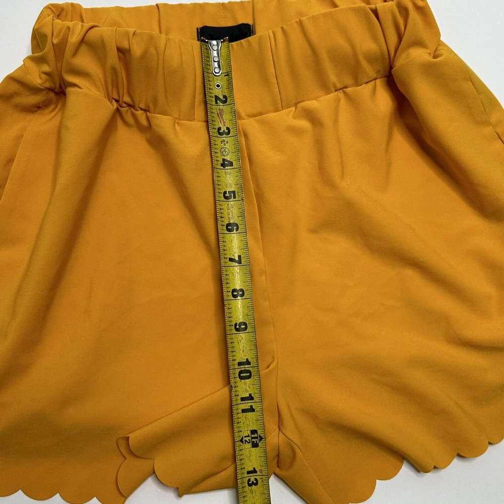 Jo + Jax Size XSA Adult Dance Tangerine Shorts yoga Jazz Yellow Scalloped Hem - Picture 5 of 12